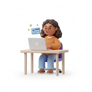 Een medewerker aan een bureau met een binnengekomen e-mail naast een laptop.