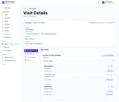 Bezoekdetails - desktop
